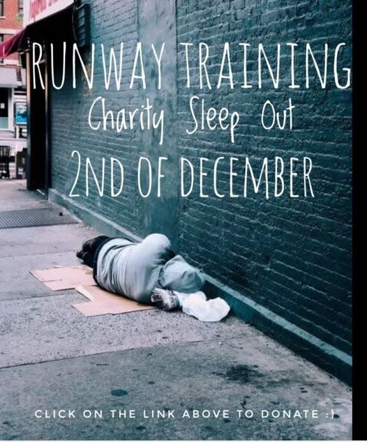 Runway Training sleep out for Mental Health Resource